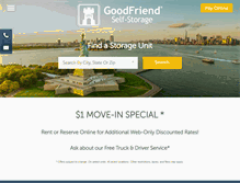 Tablet Screenshot of goodfriendstorage.com